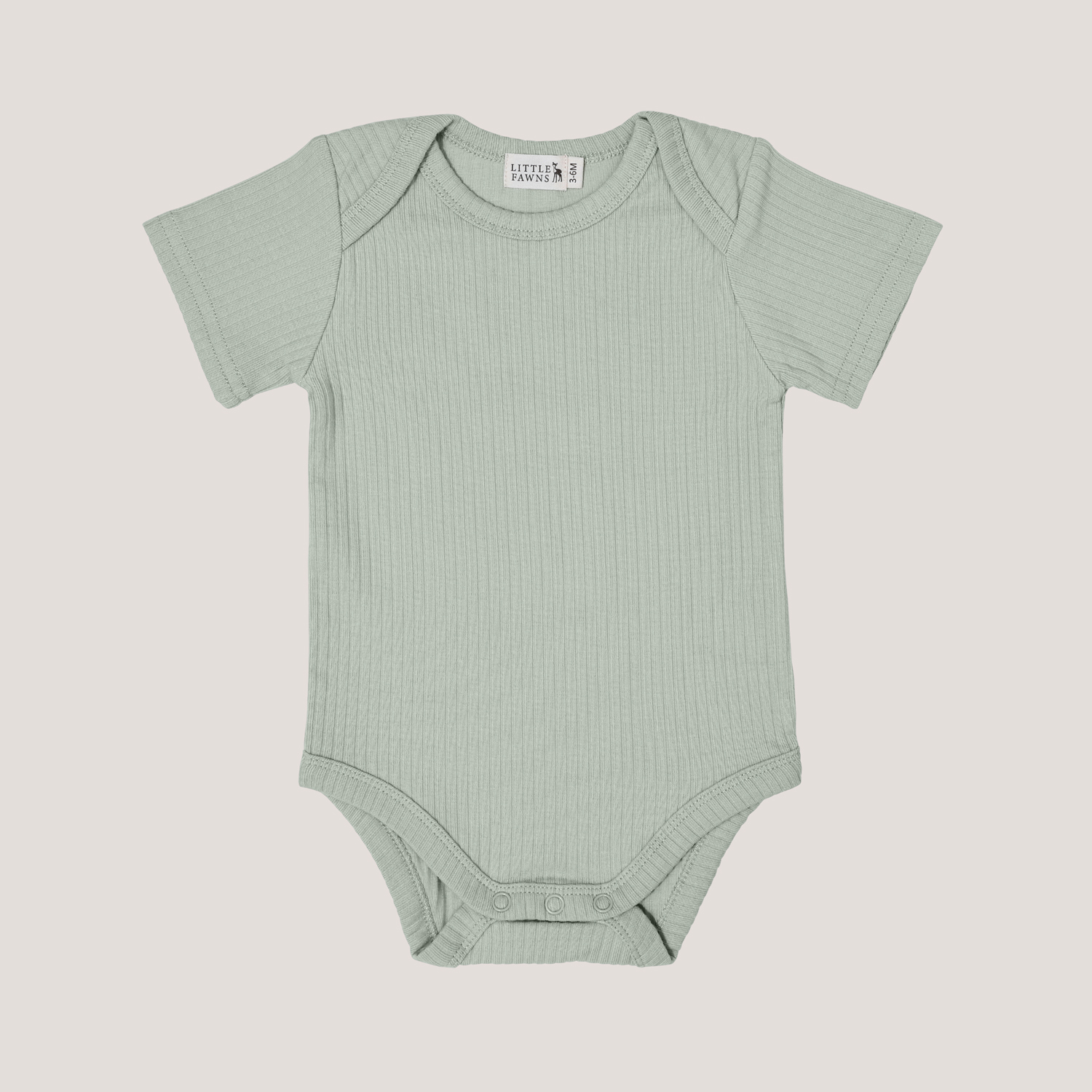 Ribbed Short Sleeve Romper in Mint Green